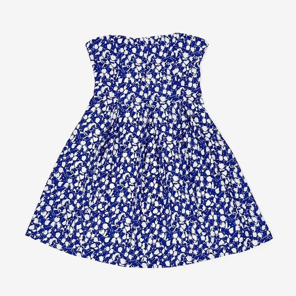Urban Outfitters Cooperative Strapless Mini Dress Size S Blue Abstract Floral